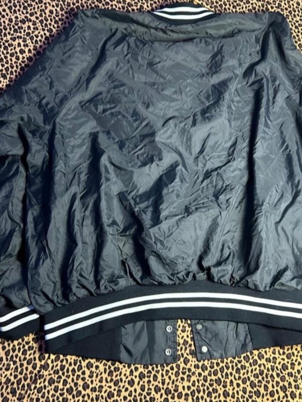 Vintage Hartwell Continental black satin varsity jacket - Picture 4 of 4